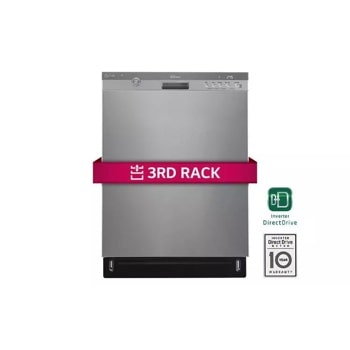 Front Control Dishwasher w/ Height Adjustable 3rd Rack