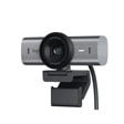 Logitech 960001529 webcam with Ultra-Wide 4K lens and 8.5MP sensor mounted on adjustable clip stand - Front View