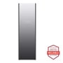 Front view of the LG STUDIO Styler - Refresh Garments in Minutes with Smart wi-fi Enabled Steam Clothing Care System - S5MSB. Includes a graphic logo that says, Brought to you by America’s Most Reliable Line of Appliances.