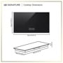 LG SIGNATURE CBIU3639BE Cooktop Dimensions - Top and Perspective Views