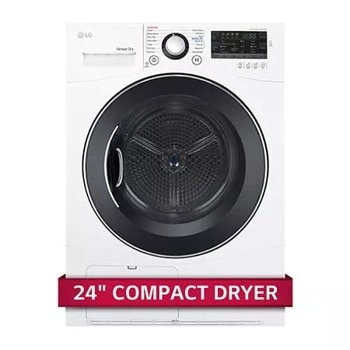 Front view of the 4.2 cu.ft. Compact Electric Condensing Front Load Dryer - DLEC888W. 1