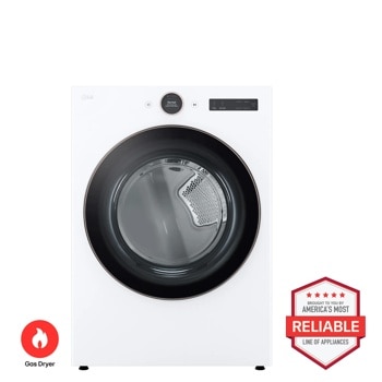 LG DLGX6501W Gas Dryer Brought to You by Americas Most Reliable Line of Appliances - Front View