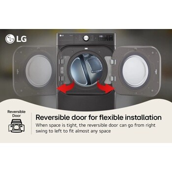 LG
Reversible Door
Reversible door for flexible installation
When space is tight, the reversible door can go from right swing to left to fit almost any space