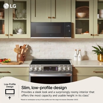 1.3 cu. ft. Smart Low Profile Over-the-Range Microwave Oven