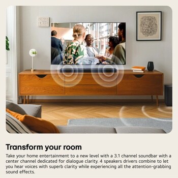 S60T LG Soundbar for TV with Dolby Audio™ 3.1 channel