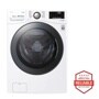 Front view of the 4.5 cu.ft. Smart wi-fi Enabled Front Load Washer with TurboWash™ 360 Technology - WM3900HWA. Includes a graphic logo that says, Brought to you by America’s Most Reliable Line of Appliances.
