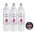 Front view of the LG LT800P3 - 6 Month / 200 Gallon Capacity Replacement Refrigerator Water Filter 3-Pack (NSF42 and NSF53*) - LT800P3. 