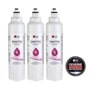 Front view of the LG LT800P3 - 6 Month / 200 Gallon Capacity Replacement Refrigerator Water Filter 3-Pack (NSF42 and NSF53*) - LT800P3. 