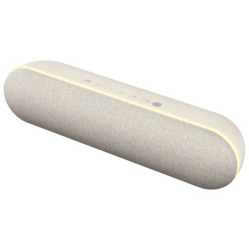 LG 27LX6TYGA_XT7S.AUSALLC TV accessory with fabric finish and control buttons with ambient lighting strip