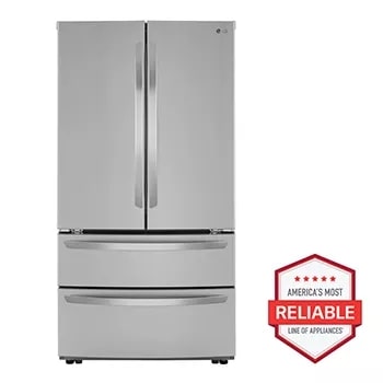 LG 22 cu. ft. 4-Door French Door Refrigerator, Slim SpacePlus and Door  Cooling in PrintProof Stainless Steel, Counter Depth LMXC22626S - The Home  Depot