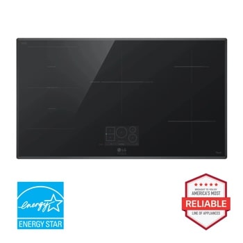 LG STUDIO 36 Inch Induction Cooktop with 5 Burners and Flexible Cooking Zone CBIS3618BE1