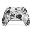 Xbox wireless controller EP229563 with white and black abstract camo pattern featuring standard buttons and dual thumbsticks - Front View