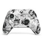Xbox wireless controller EP229563 with white and black abstract camo pattern featuring standard buttons and dual thumbsticks - Front View