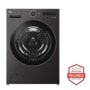 5.0 cu. ft. Front Load Washer and 7.8 cu.ft. Heat Pump Ventless Dryer with pedestal washer and drawer in Black Steel WM6700HBA_DLHC5502B_WD300CB_WDP6B