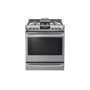Front view of the 6.3 cu. ft. Smart wi-fi Enabled Gas Single Oven Slide-in Range with ProBake Convection® - LSG4515ST. 