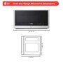 LG MVEL2035X Over-the-Range Microwave Dimensions 29 7/8 Inch W x 16 7/16 Inch H x 15 7/8 Inch D - Front and Top Views