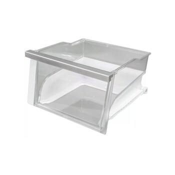 Front view of the Refrigerator vegetable tray - AJP73334413. 