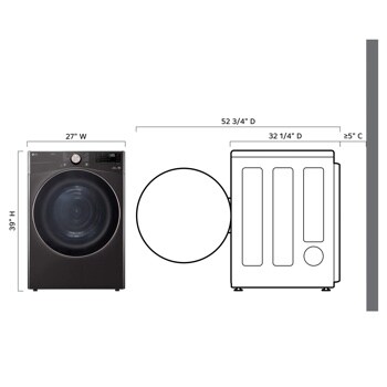 7.8 cu. ft. Mega Capacity Smart Front Load Dryer with Dual Inverter HeatPump™ Technology and Inverter Direct Drive Motor System