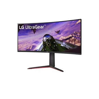 Right side view of the 34 inch LG UltraGear (34GP63A-B) curved gaming monitor with 160Hz refresh rate and 5ms (GtG) response time