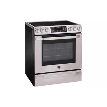 LG Studio - 5.4 cu. ft. Capacity Electric Slide-in Oven Range with Dual True Convection System