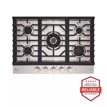 LG STUDIO 30" UltraHeat™ Gas Cooktop with EasyClean®	
1