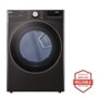 5.0 cu. ft. Front Load Washer and 7.4 cu.ft. Gas Dryer with pedestal washer and drawer Laundry Set in Black Steel WM4000HBA_DLGX4001B_WD300CB_WDP6B 