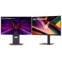 LG UltraGear 27GX700A-B and 27G640A-B Gaming Monitors with adjustable stands - Front View