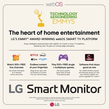 27 Inch 4K UHD IPS Smart Monitor with webOS and USB Type-C
