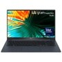LG Gram 15Z90ST-G.AAB6U1 Laptop with OLED display showing colorful abstract wallpaper and Intel Core Ultra processor badge - Front View