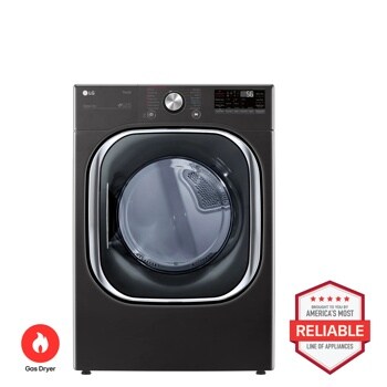 LG DLGX4501B Gas Dryer Brought to You by Americas Most Reliable Line of Appliances - Front View