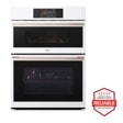Front view of the LG STUDIO Combination Double Wall Oven WCES6428N