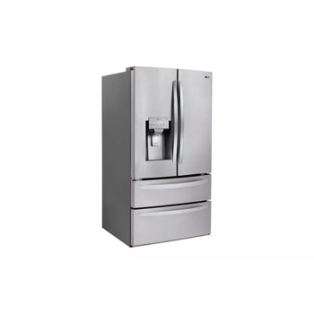 28 cu. ft. french door refrigerator left side angle view