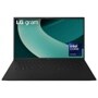 LG Gram 15Z90T-H.AAB4U1 Laptop with Intel Core Ultra processor displaying teal gradient screen and full keyboard - Front View