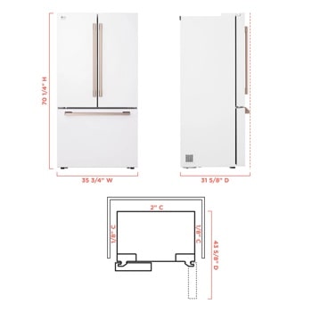 LG STUDIO 27 cu. ft. Smart Counter-Depth MAX™ French Door Refrigerator
