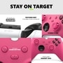 EP229911 Xbox gaming controller infographic showing Xbox Wireless and Bluetooth technology, textured grip on triggers and bumpers, hybrid D-pad, dedicated share button, and 3.5mm headset jack