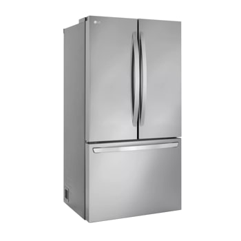 32 cu. ft. standard depth max french door refrigerator left side angle view
