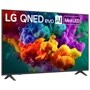 65-Inch LG QNED evo AI Mini LED 4K TV 65QNED84BAA displaying vibrant colorful imagery - Front Angle View