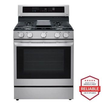 5.8 cu ft. Smart Wi-Fi Enabled True Convection InstaView® Gas Range with Air Fry