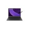 16" gram Pro 2-in-1 Product image with infill front open with pen can see keyboard