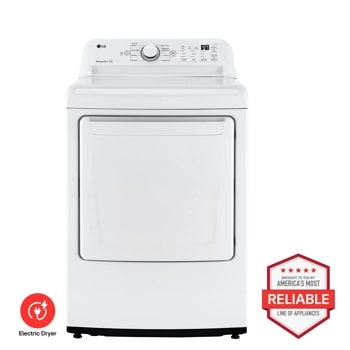 LG DLE7000W Electric Dryer with Sensor Dry Brought to You By Americas Most Reliable Line of Appliances - Front View
