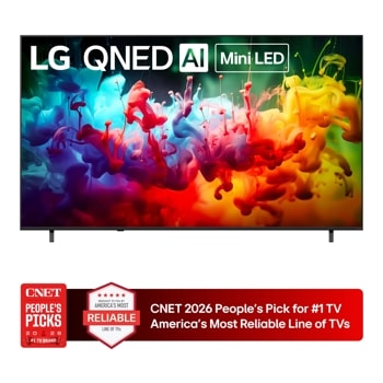 85-Inch LG QNED AI 4K QNED TV 85QNED75BUA with CNET 2026 People's Pick for #1 TV Brand and America's Most Reliable Line of TVs badges1