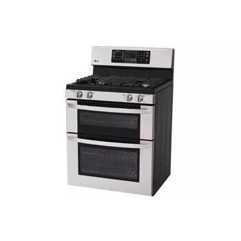 6.1 cu. ft. Capacity Gas Double Oven Range with 4 Sealed Gas Burners and EasyClean®