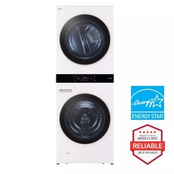 Front view of the 5.0 cu.ft/7.4 cu.ft  LG STUDIO WashTower™ SWWG50W4