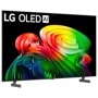 65-Inch LG OLED AI 4K OLED TV OLED65B6AUA with vibrant display and stand - Side Angle