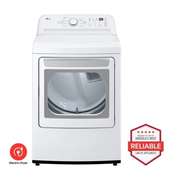 LG DLE7010W Electric Dryer Brought to You by Americas Most Reliable Line of Appliances - Front View