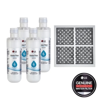 LT1000P4_LT120F LG refrigerator water filter replacement cartridges and air filter with genuine product badge1
