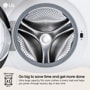LG WM3420CW Washer with 4.5 cu. ft. Ultra Large Capacity drum interior showing stainless steel design with water holes - Door Open View