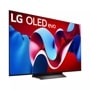 55 inch class LG OLED evo TV left side angle view