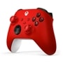 EP229935 Xbox wireless controller in bright red with black buttons and analog sticks showing front and side angle - Left View