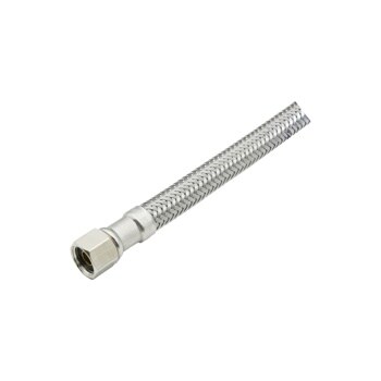 Stainless steel braided flexible hose connector AGF04222801 with metal threaded fitting